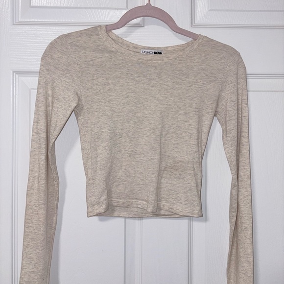 Fashion Nova Tops - Fashion Nova Beige Casual Top